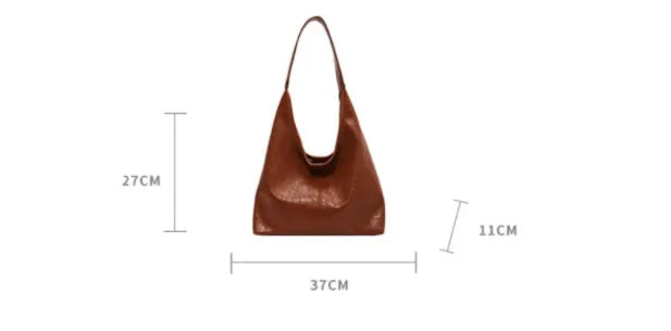 Soft PU leather shoulder bag with large capacity in street-style design
