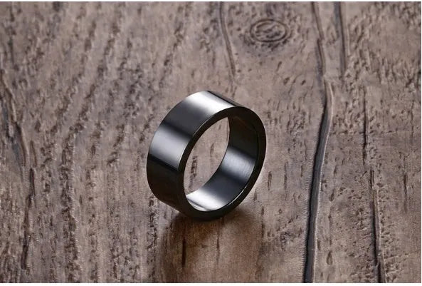 Titanium steel geometric minimalist couple rings in sizes 6 to 12 for men and women