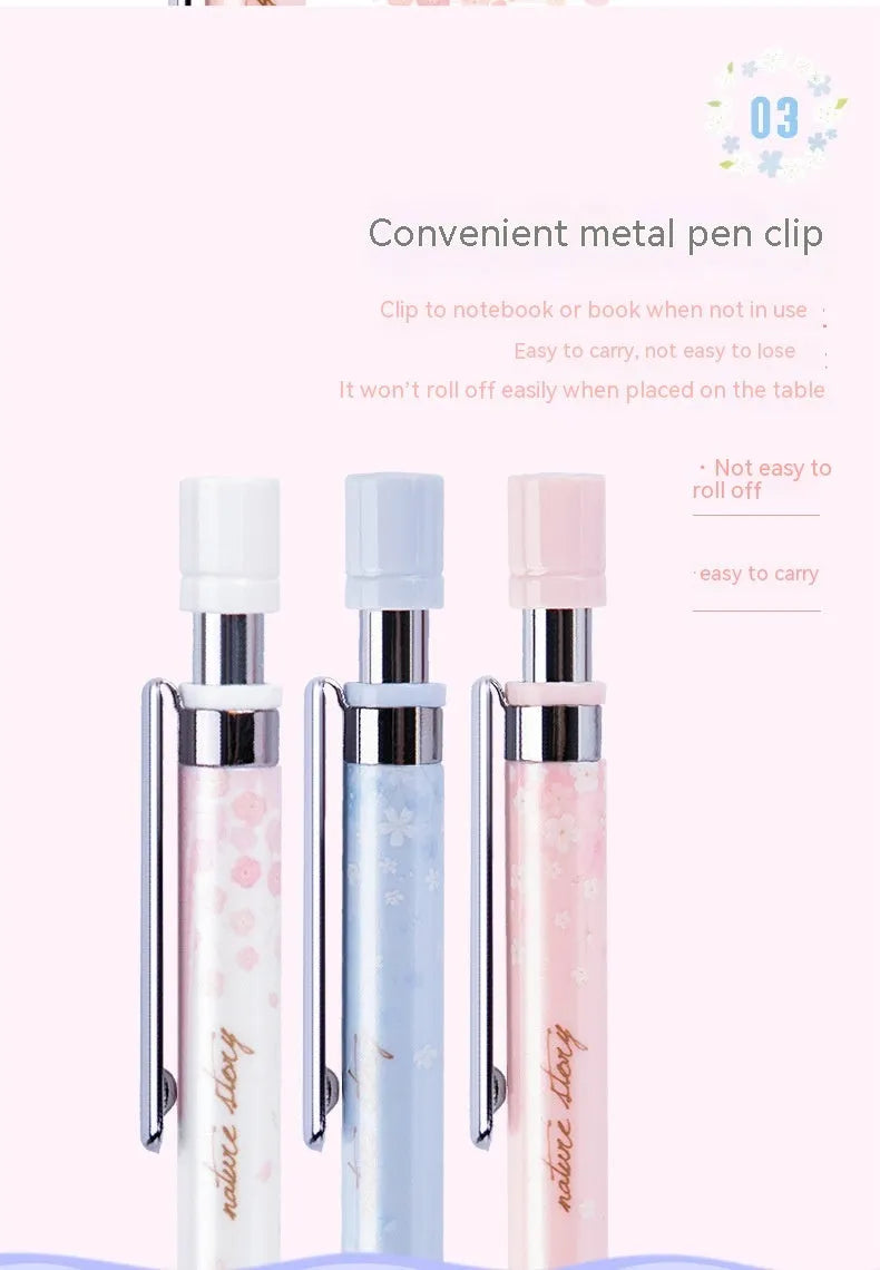 Sakura law cartoon automatic pencil set with three 0.5mm pencils and refill boxes