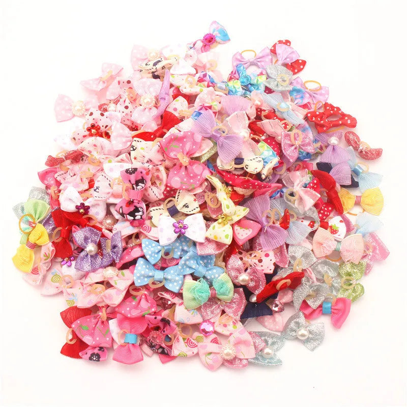 10-piece polyester bow headband set for small pets size 0 general gender