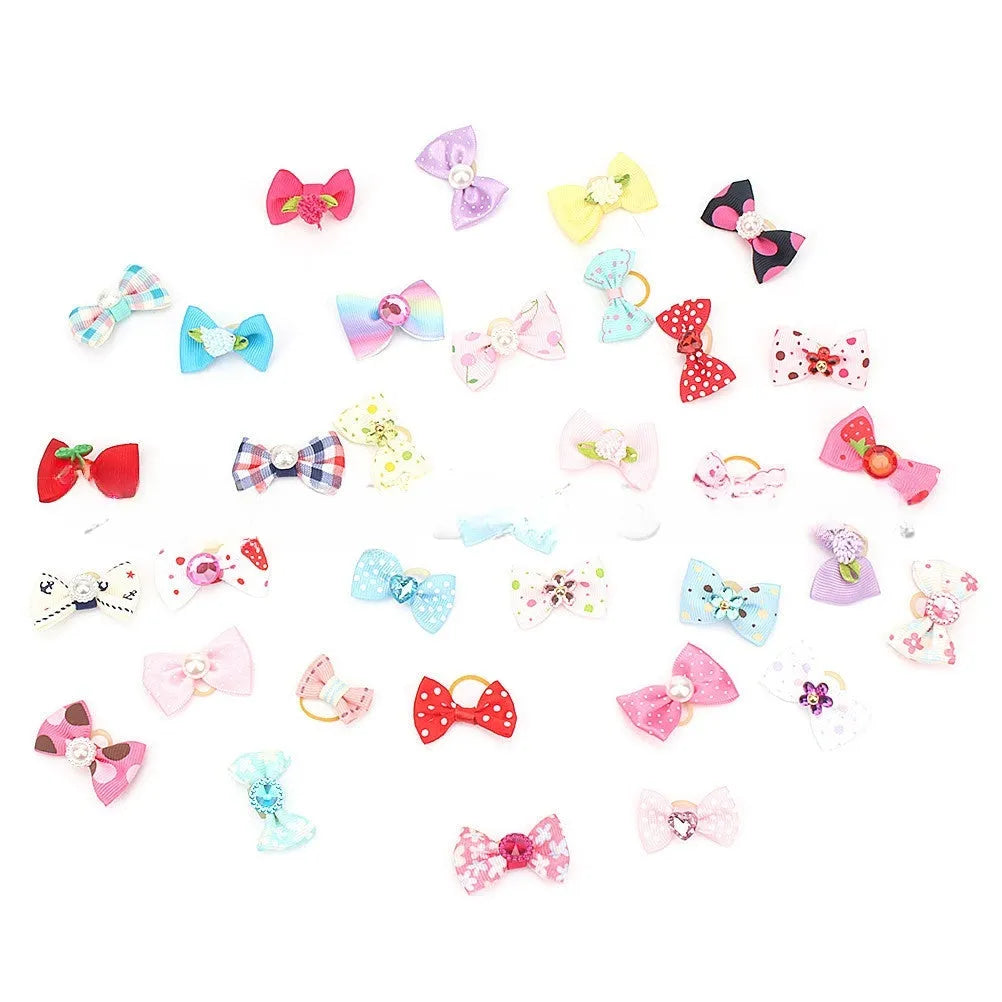 10-piece polyester bow headband set for small pets size 0 general gender
