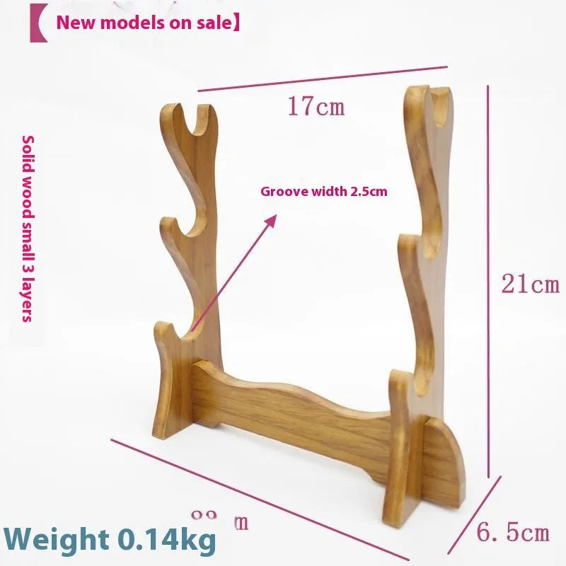 Handmade Chinese style wooden multi-layer bracket shelf in tiered configuration