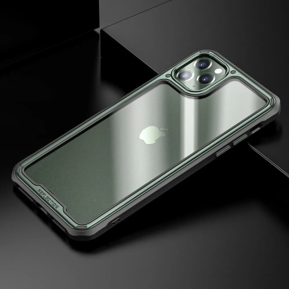 Silicone phone case with transparent back for Apple iPhone 11 series in multiple colours