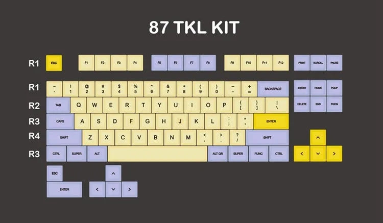 Retro mechanical keyboard with coloured vintage keycaps and a wired USB cable.