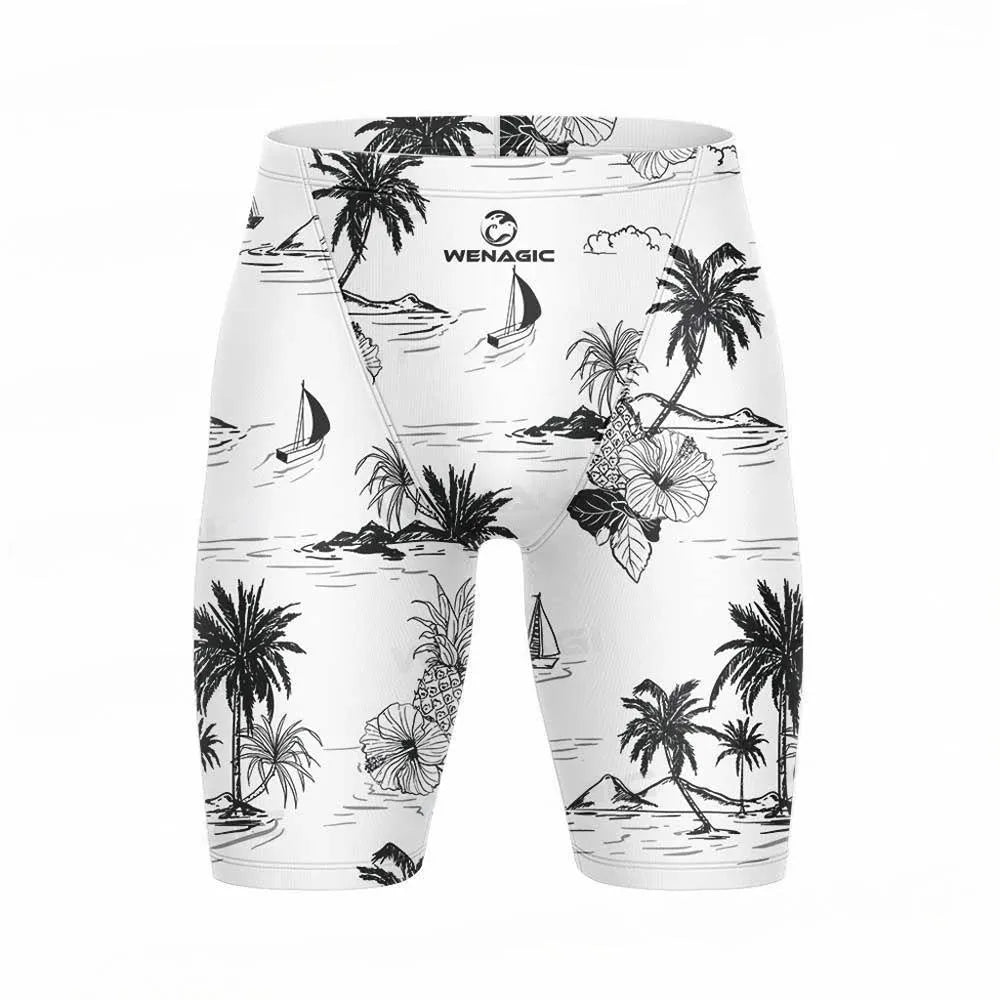 Men's Lycra polyester swimming briefs in briefs style on size chart