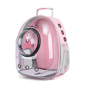Grey PC hard-sided pet carrier bag with side-opening door, medium size for cats.