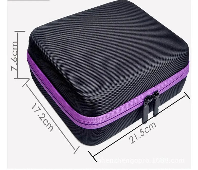 EVA essential oil storage bag with 30 compartments for 15 ml bottles in red colour