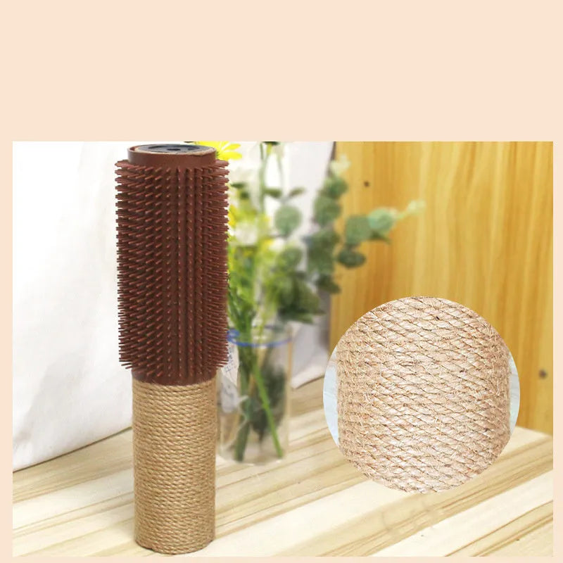 30cm tall sisal scratching post for cats with vertical design and sisal rope surface