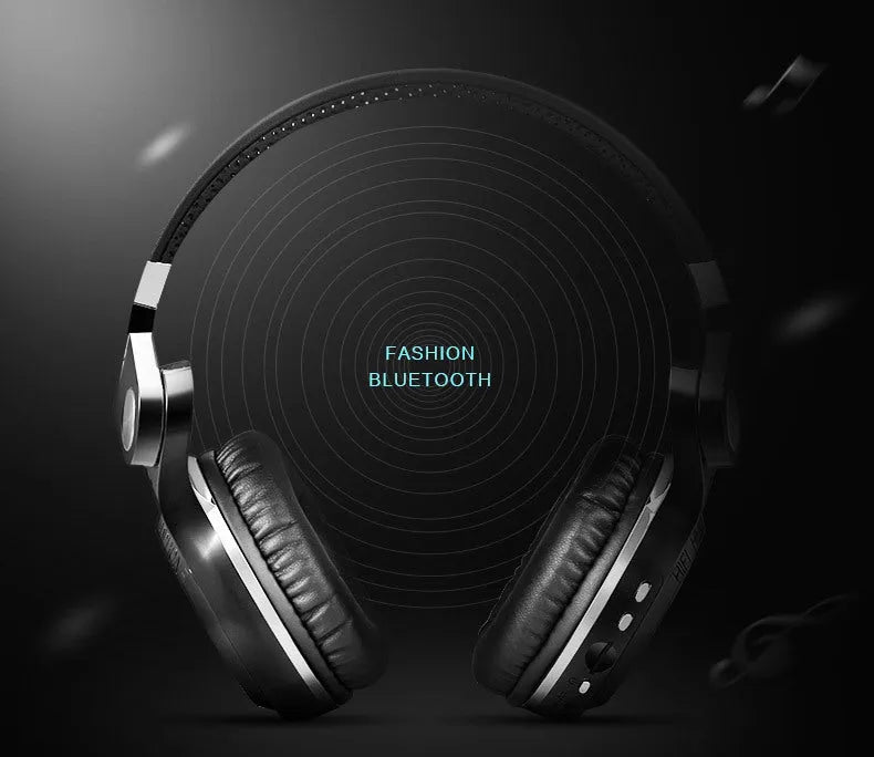 Bluetooth headset in black, blue, red, or white colour with head-mounted design