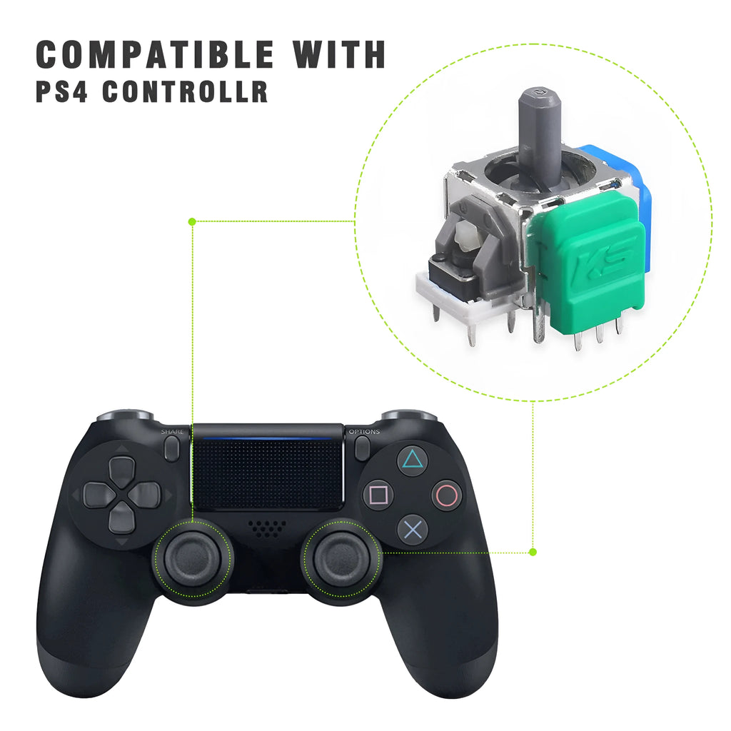 Hall effect replacement joystick component for PS5 PS4 XBOX and Switch Pro controllers.
