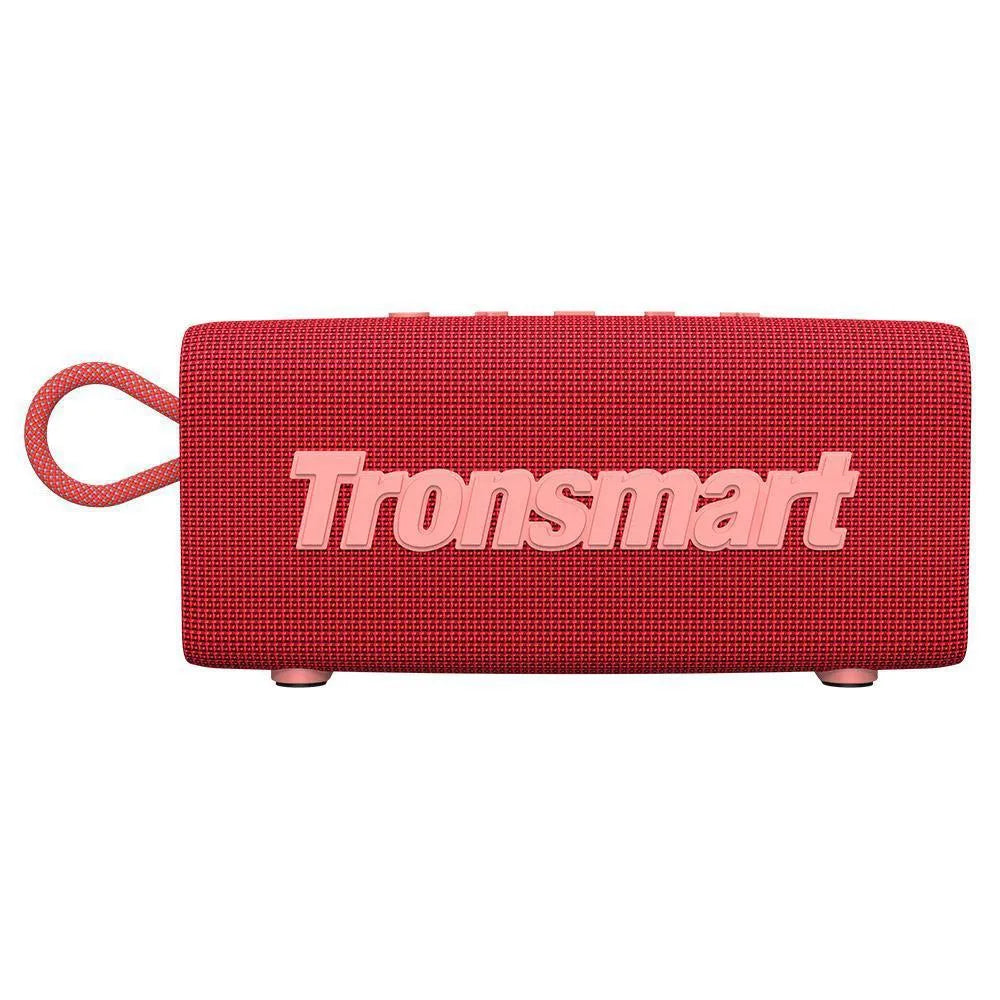 Portable waterproof Bluetooth speaker in multiple colour options including camouflage, black, blue, and orange.