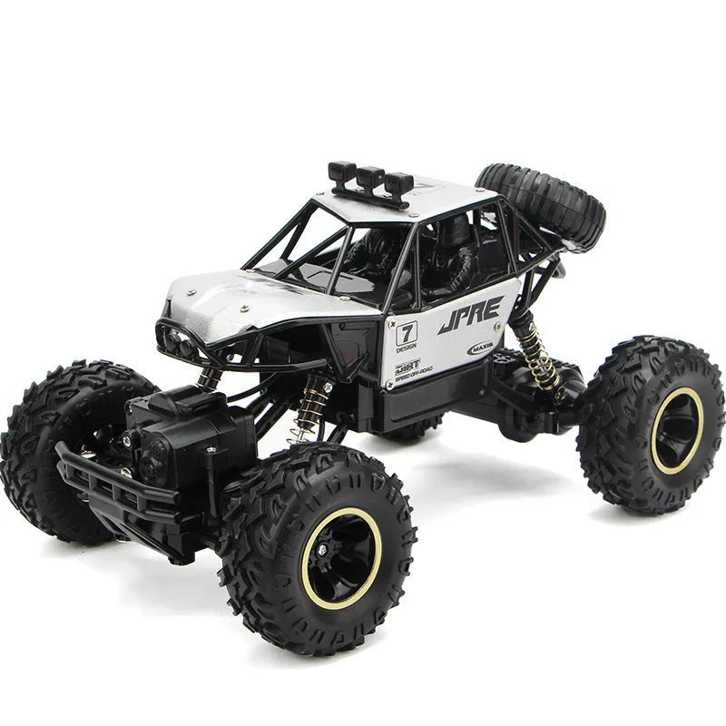 Large black 4WD remote control off-road climbing car with 2.4G wireless controller