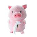 Soft plush cartoon lamb tissue box for car dashboard or home decor.