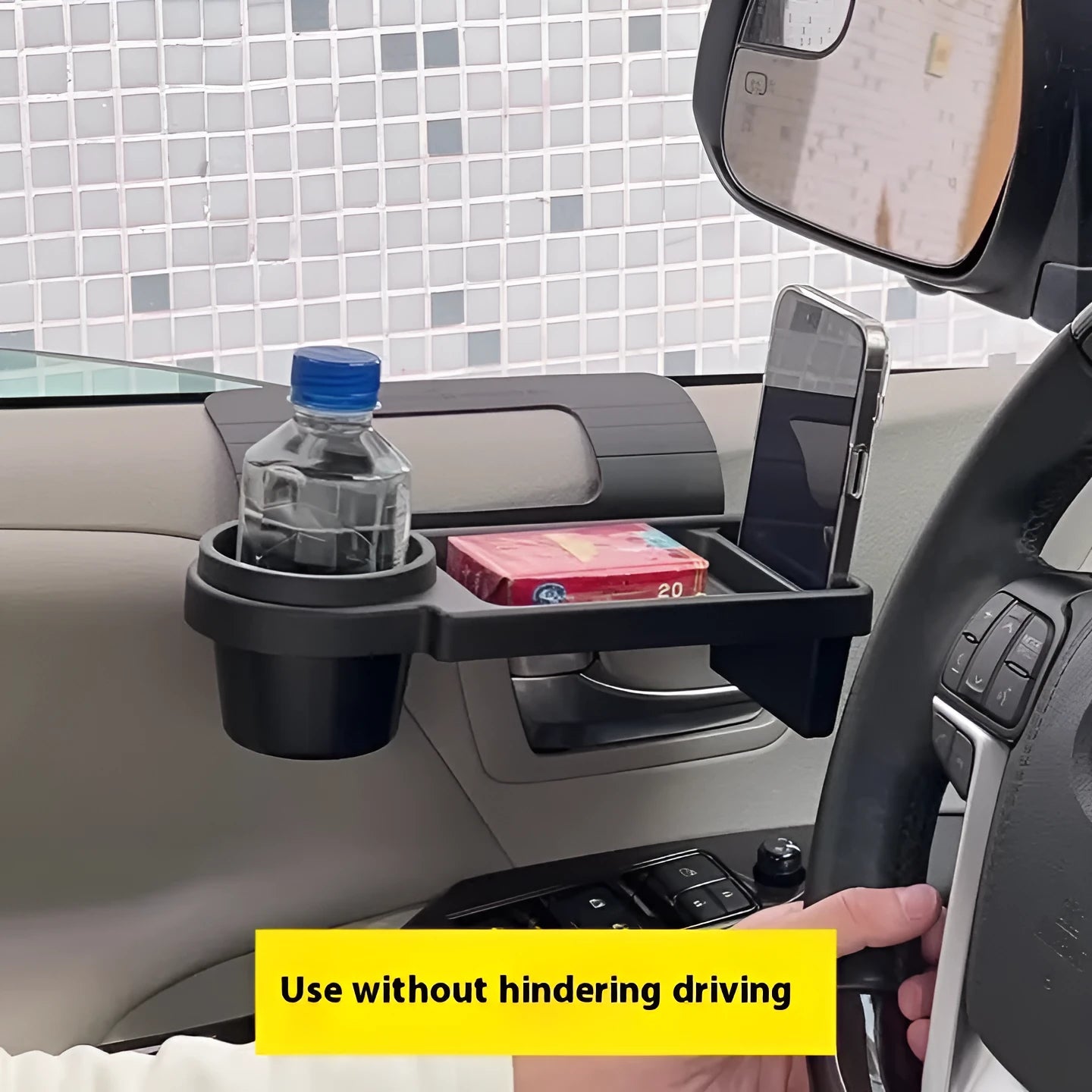 Car multifunction storage box hanging on door trim plastic car interior organiser black or grey colour