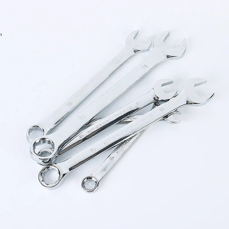 61-piece auto repair socket and wrench set with chrome vanadium steel tools including metric sockets, ratchets, and extensions