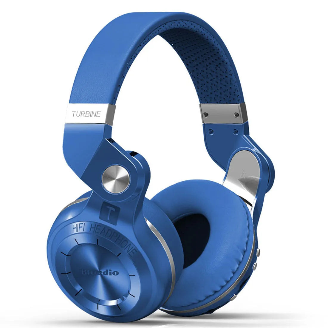 Bluetooth headset in black, blue, red, or white colour with head-mounted design