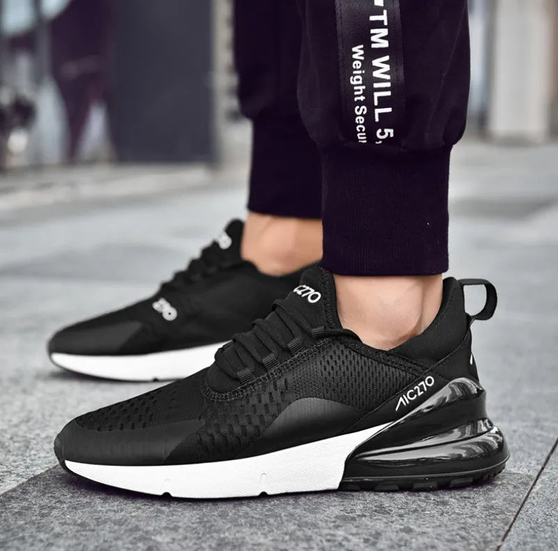 Trend woven flyline breathable sports casual shoes for men, available in black and other colours, low-top design