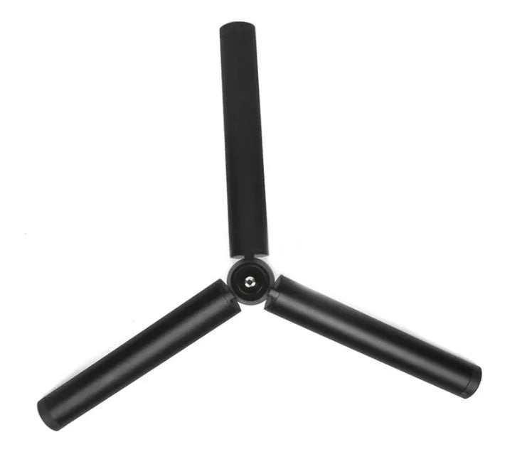 Black aluminium alloy mobile phone tripod with PTZ stabiliser for iPhone photography