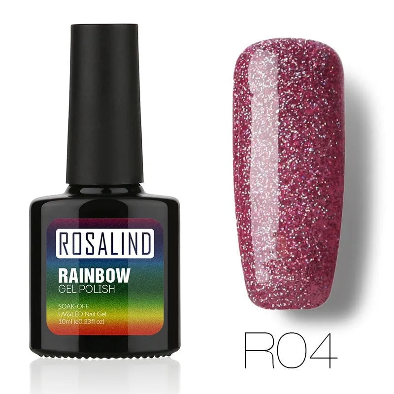 ROSALIND phototherapy gel nail polish bottle in RBR shade, glossy finish for UV/LED curing