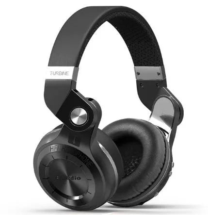 Bluedio T2 Plus wireless Bluetooth headphones in black, white, red, or blue colours with on-ear design