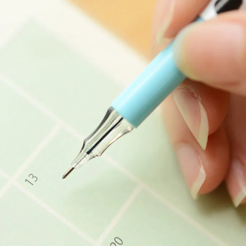 Cow pattern gel pen set with 12 assorted colours and 0.38mm fine point tips