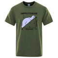 Hippotenuse Opposite Adjacent funny mathematics printed cotton t-shirt in loose fit with regular sleeves