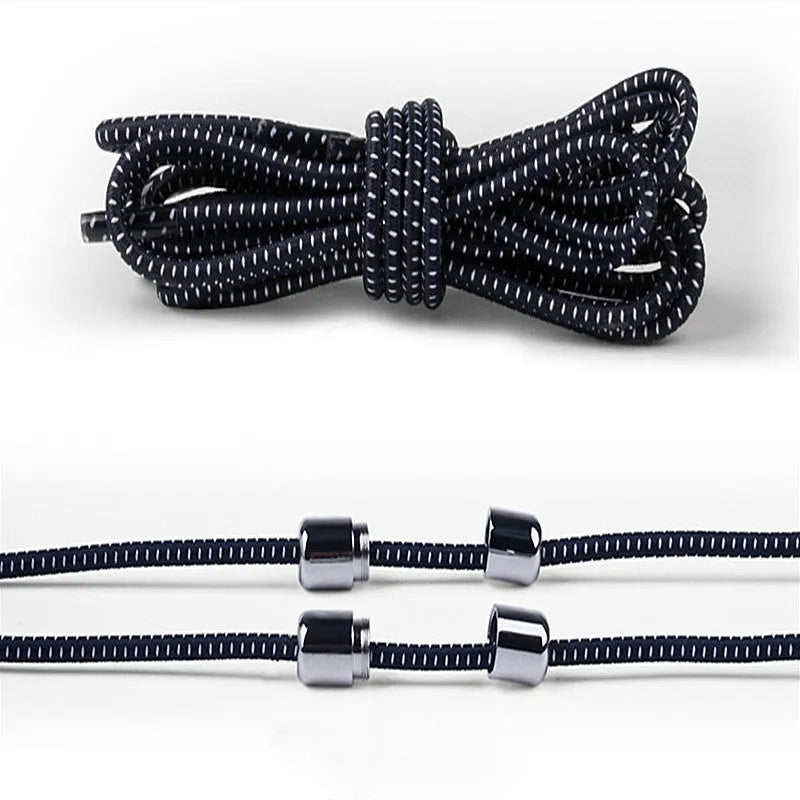 Lazy Laces no-tie elastic shoelaces with metal buckle, 105cm length, multiple colours