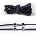 Lazy Laces no-tie elastic shoelaces with metal buckle, 105cm length, multiple colours