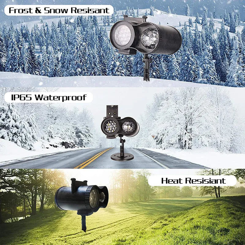 Outdoor waterproof double tube animated water pattern LED garden light with colour cards.