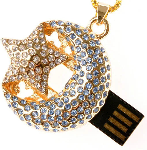 Metal USB flash drive with capacity options from 2GB to 64GB