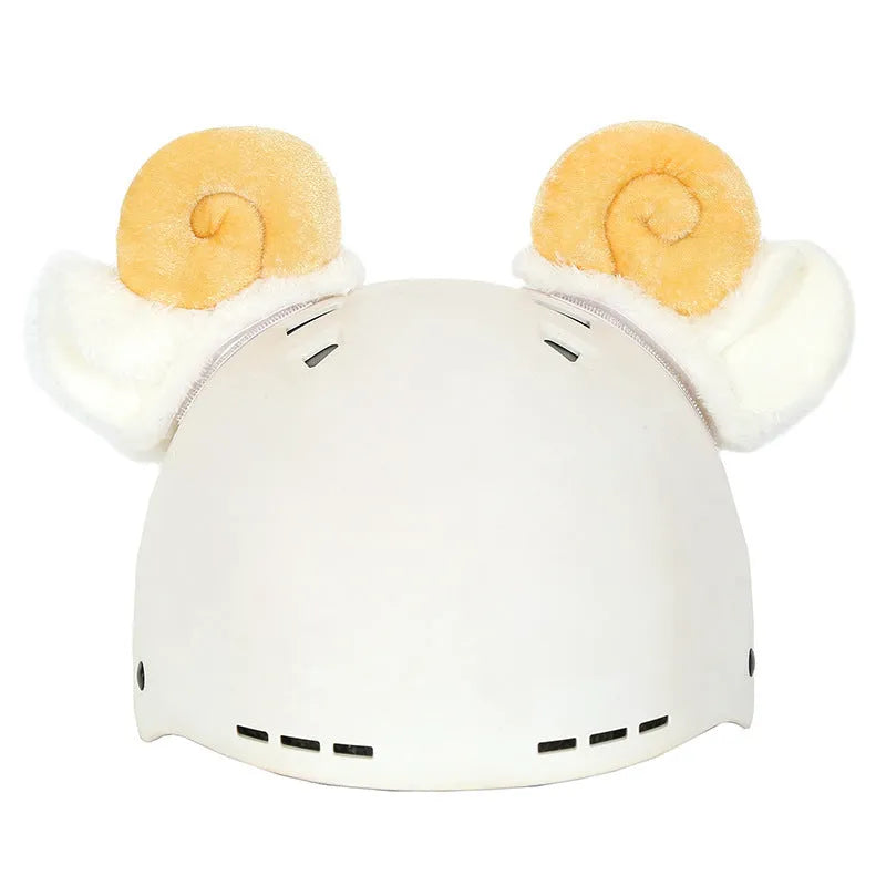 Plush fabric cat helmet hat cover in various cartoon styles for pet dress-up