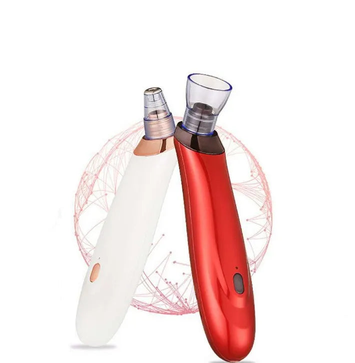 Electric blackhead remover tool with vacuum suction and multiple nozzle attachments