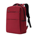 Waterproof rechargeable backpack laptop bag in black for a 15.6-inch computer.
