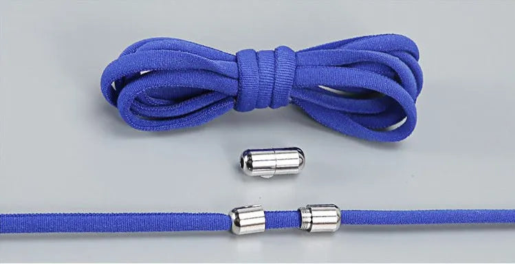 Lazy Laces no-tie elastic shoelaces with metal buckle, 105cm length, multiple colours