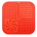 Bottom suction cup non-slip silicone pet slow food mat in gray for dogs and cats