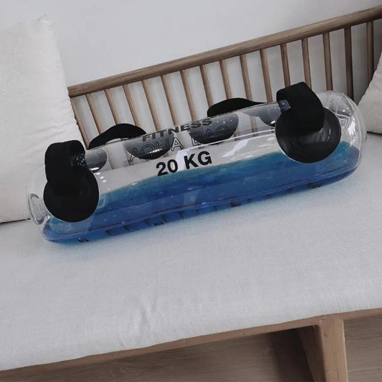 Transparent PVC water injection weight bag for adjustable strength training with soft dumbbell design