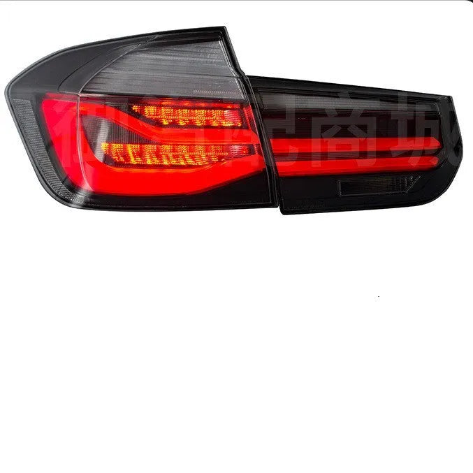 BMW 3 Series tail light assembly with streamer steering LED running lights in red ABS PC housing