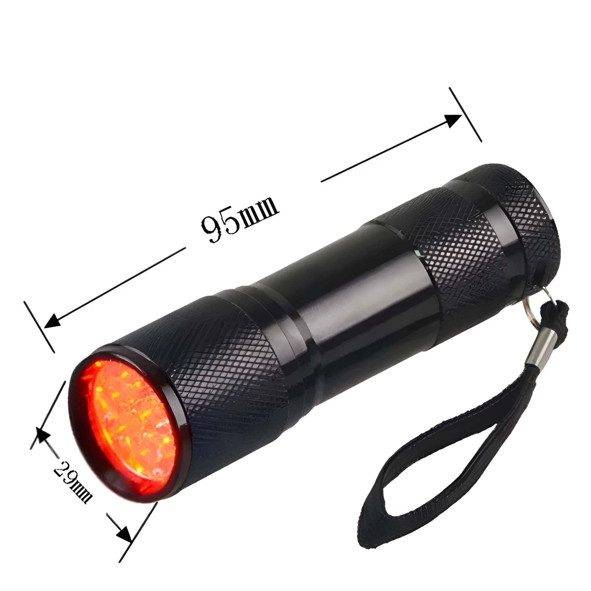 Black aluminium Smart Vein Locator handheld red light device for medical and outdoor use.