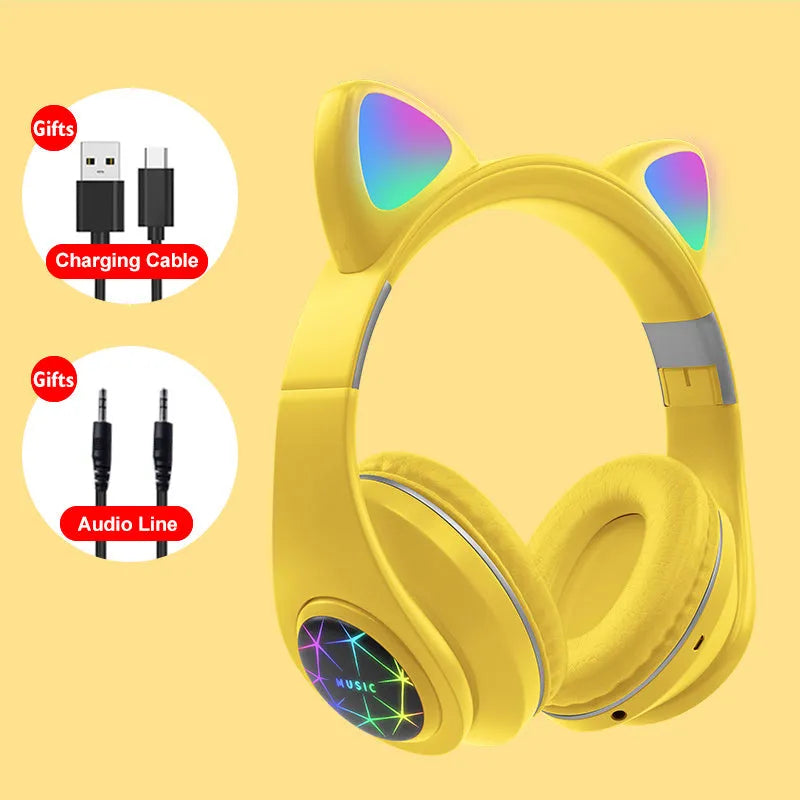 Cat ear wireless Bluetooth sports headset in six colour options