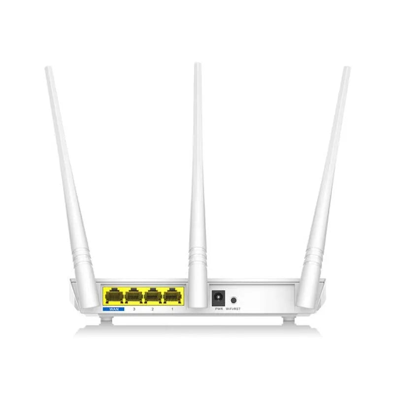 White dual-band wireless router with 2.4GHz and 5GHz frequency support