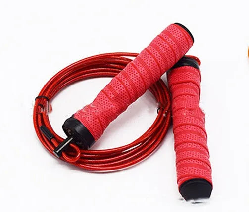 PROCIRCLE foam skipping rope with bearing mechanism, 160g weight block, black handle, on grey background