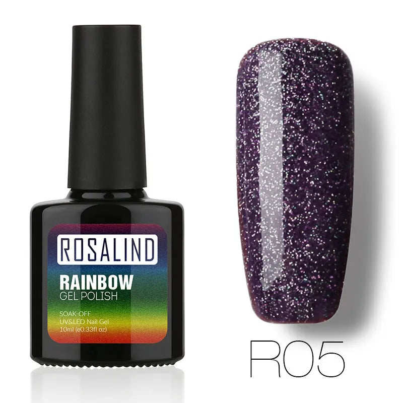 ROSALIND phototherapy gel nail polish bottle in RBR shade, glossy finish for UV/LED curing