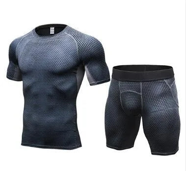 Men's black compression gym shorts with elastic waist, made from 85% polyester 15% spandex for fitness and running