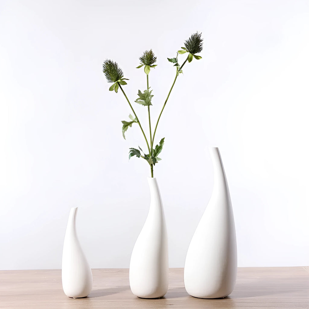 White water drop ceramic vase ornament hanging decoration modern abstract style