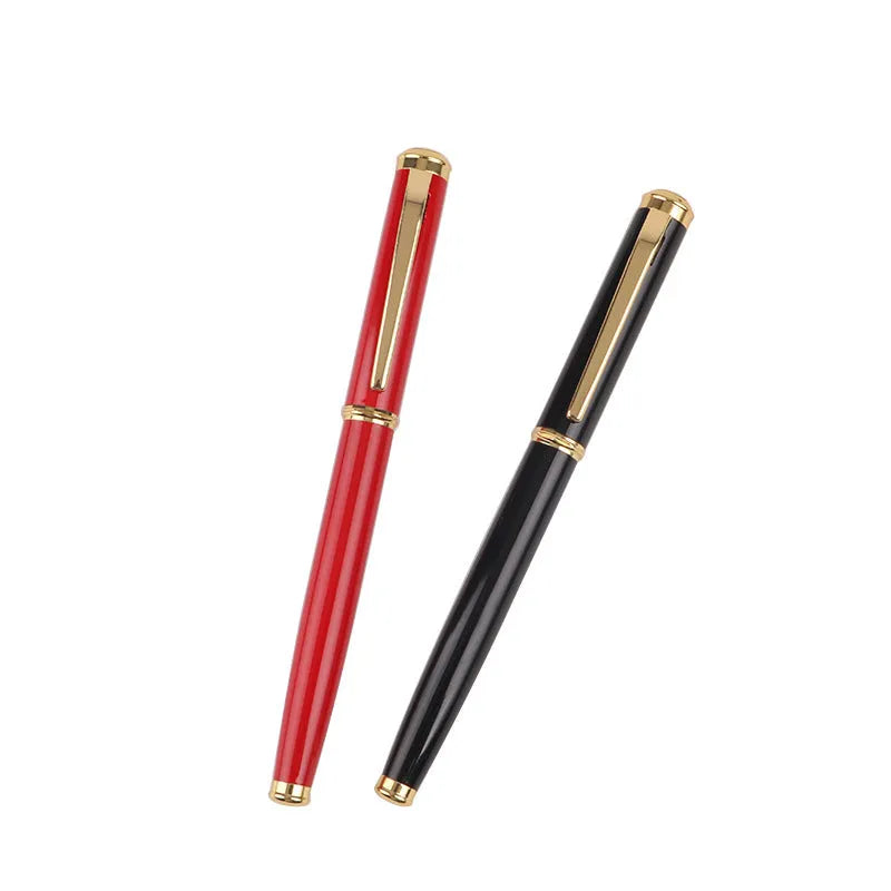 Metal ballpoint pen with 0.5mm Yijin nib in black and red colour options