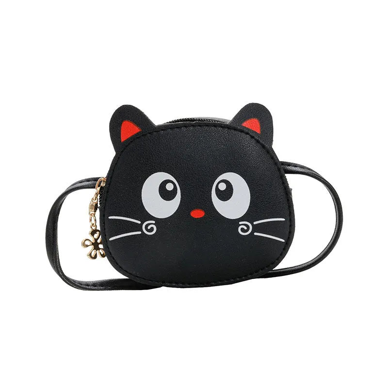 New Expression Kitty children messenger bag PU small shoulder bag in pink