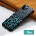 Leather iPhone case with crocodile pattern design in multiple colour options