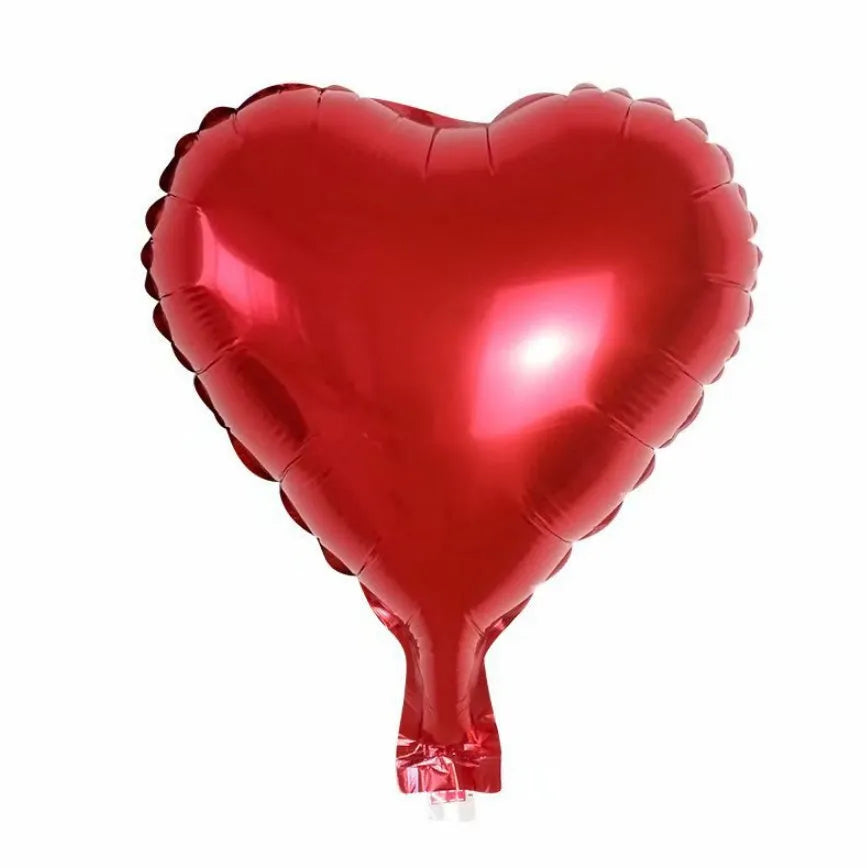 Peach heart shaped aluminium balloons with sparkle finish in four colour options