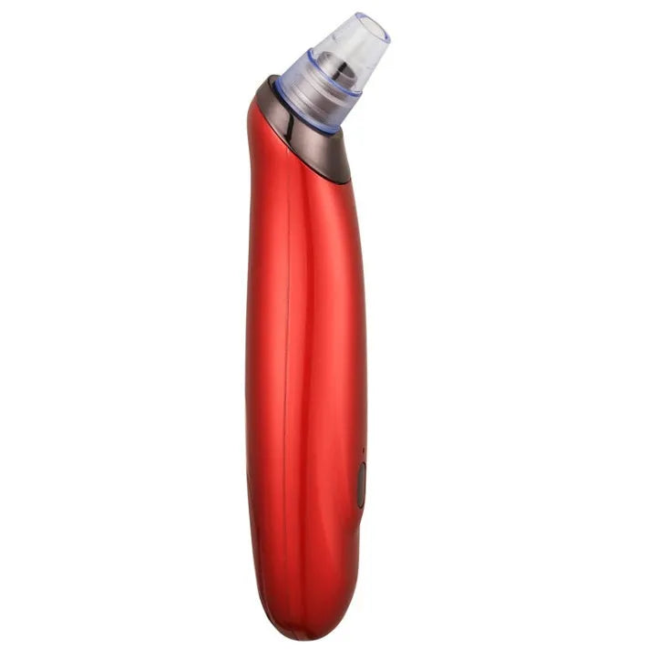 Electric blackhead remover tool with vacuum suction and multiple nozzle attachments