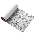 Acid tour coloured creative painting book with 200mm length, shown closed.